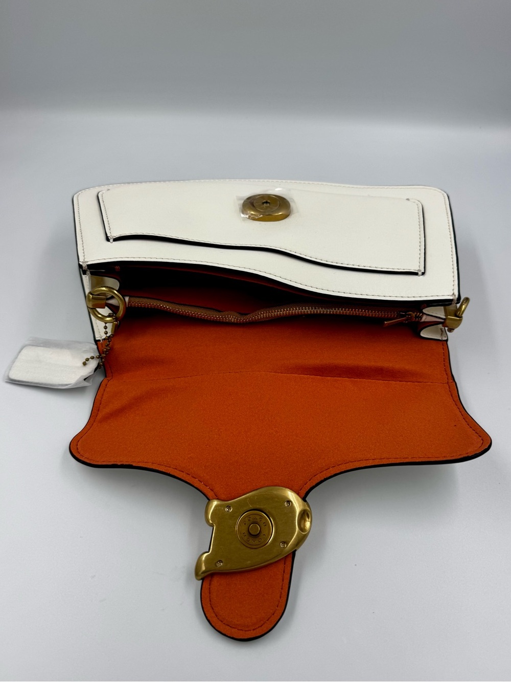 Coach Tabby Shoulder Bag 26 Chalk White Leather Gold Hardware - Picture 8 of 12
